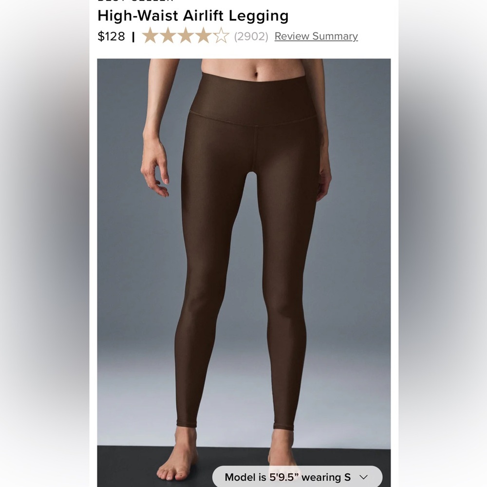 Alo Airlift Leggings size M brown